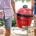 Kamado Joe Jr. KJ13RH 13.5 inch Charcoal Grill, Blaze Red