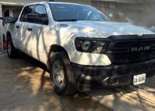 White pickup truck