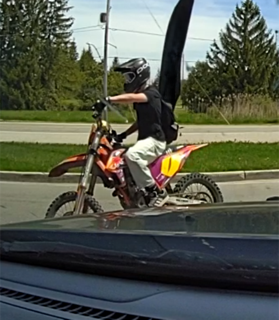 Person on a dirt bike
