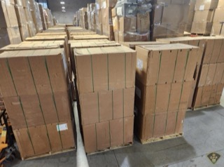 Stacked cardboard boxes