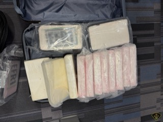 Packages of drugs in plastic wrap