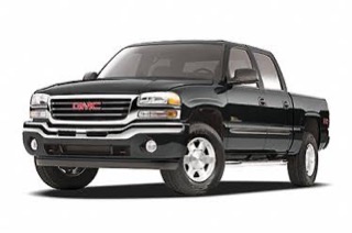 Black GMC pickup truck